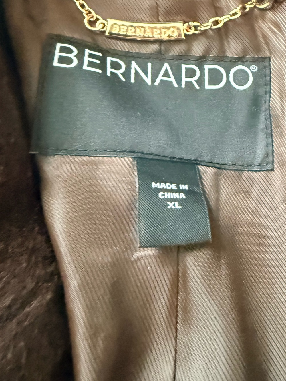 Bernardo XL Brown Wool Blend Double Breasted Belted Maxi Coat NWOT - Picture 5 of 6